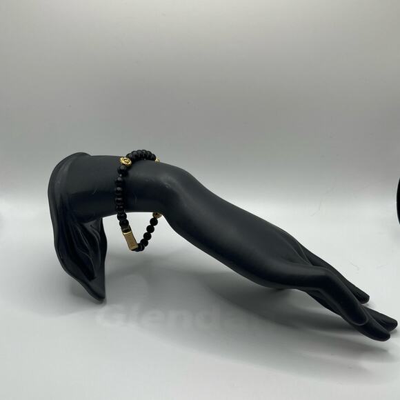 Zorrata Three Stones black onyx stone bracelet - Picture 4 of 4